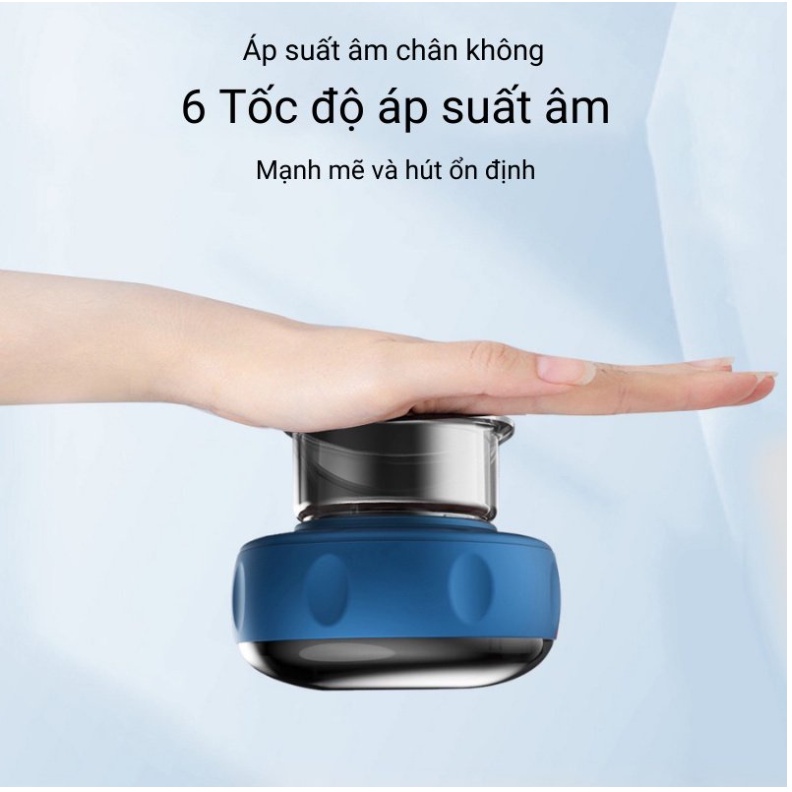 Dụng Cụ Giác Hơi Không Dùng Nhiệt - Máy Giác Hơi Điện Tử Thông Minh 12 Chế Độ, Kết Hợp Áp Suất Âm Và Nhiệt Giảm Đau Mỏi