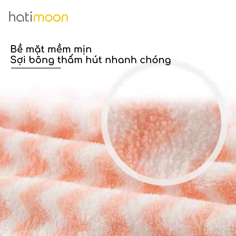 Khăn lau đa năng Hatimon, khăn lau bếp chén dĩa ly cốc siêu thấm nước siêu mềm mịn hai mặt 15 * 15 cm