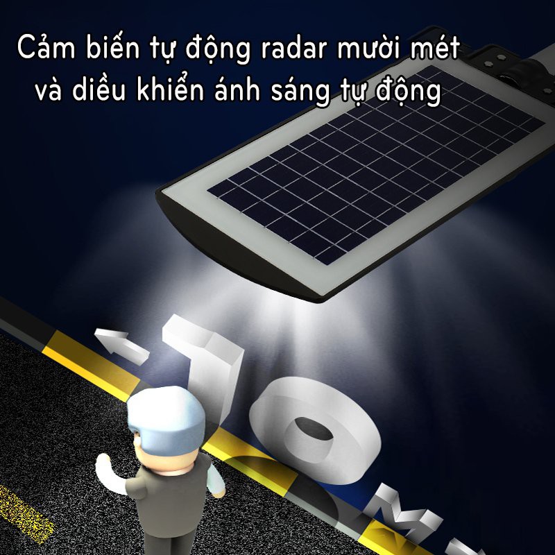 Đèn Led Năng Lượng Mặt Trời, Đèn Đường Năng Lượng Mặt Trời Chống Nước, Chống Trộm Góc Sáng Rộng PAPAA.HOME