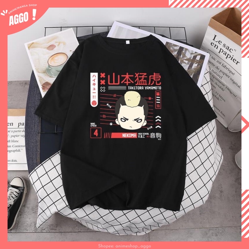 Áo Thun Tay Lửng Nhân Vật Tobio Kageyama Haikyuu Hoạt Hình Anime Nhật Bản Nam Nữ Đủ Size