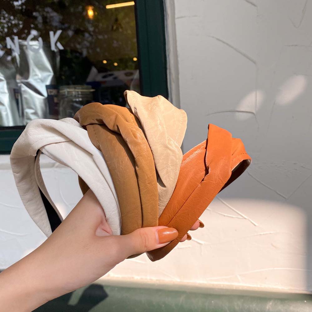 Băng đô da lộn màu trơn phong cách Hàn Quốc thời trang cho nữ