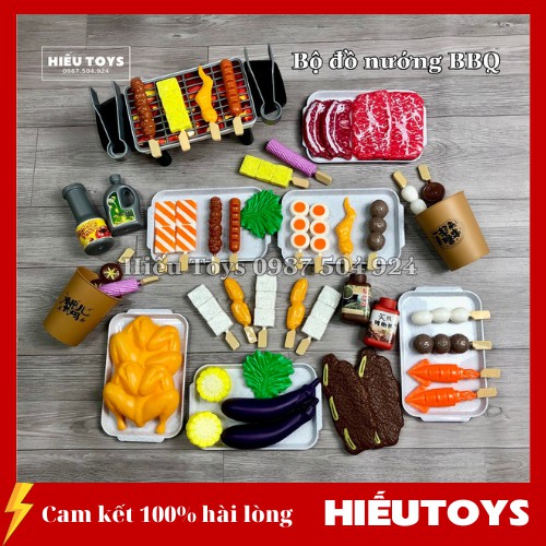 Bộ Đồ Nướng BBQ  58 Chi Tiết Chất Nhựa ABS Cao Cấp Màu Sắc Như Thật Đồ Chơi Cho Bé Gái
