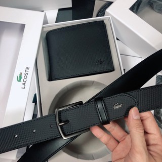 Set lacoste ví gân + nịt gài dây gân - s159