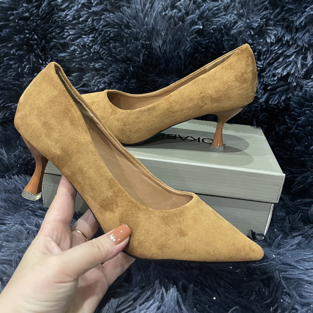 giày cao gót da lộn 5cm- 8860