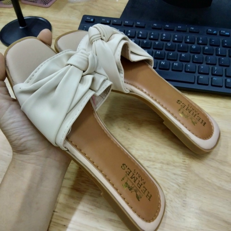 Dép lê nơ  D10 đơn giản thanh lịch