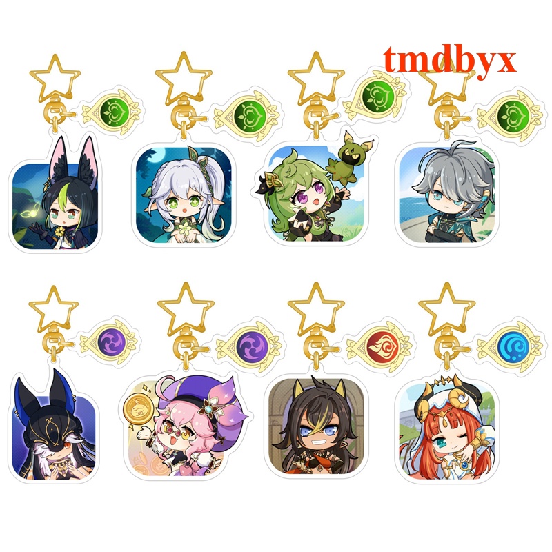 Tmdbyx Móc Khóa Acrylic Hình Búp Bê Mondstadt Amber Kat Game Genshin Va Chạm
