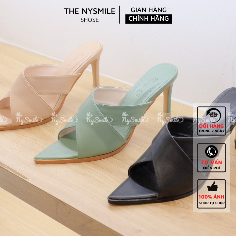 Giày cao gót vạt chéo 5cm  FLASH SALE   - THE NYSMILE - Guốc công sở - EMMI
