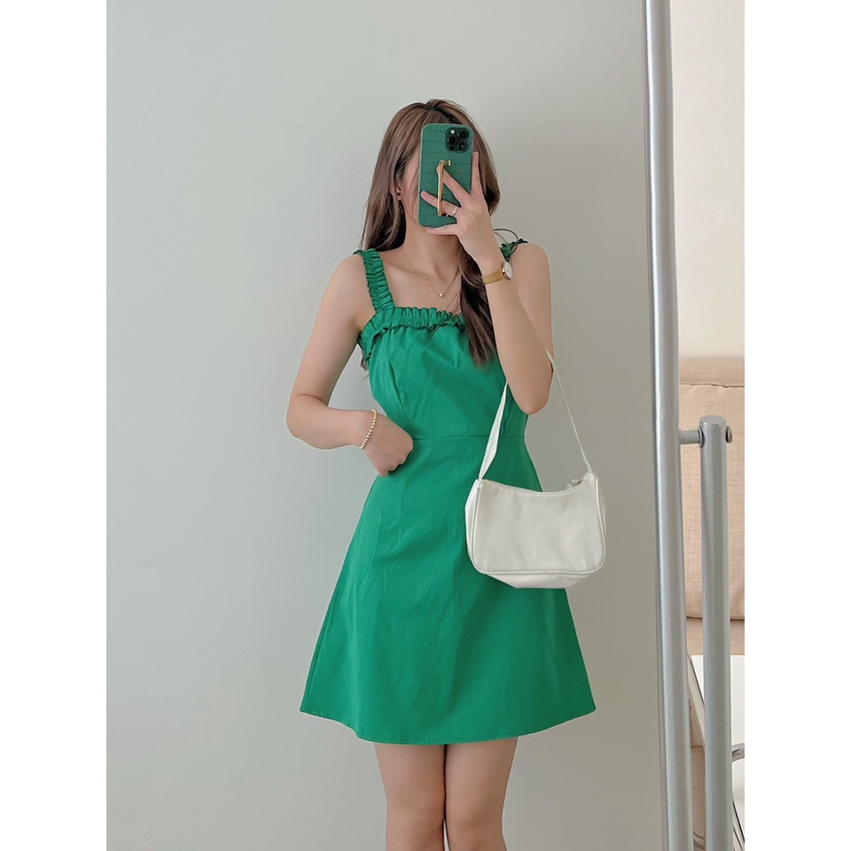 Váy hai dây viền bèo XK1807
