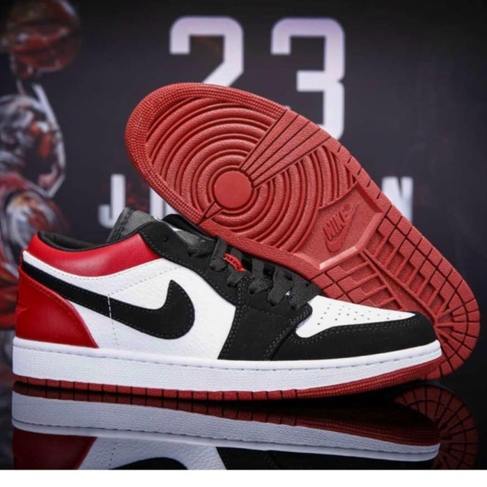 Giày JD trắng đen đỏ  Cao Cấp Full Size Nam Nữ jodan