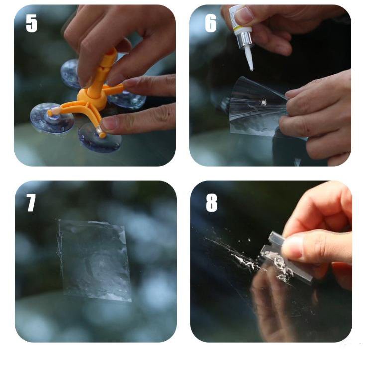 Bộ Dụng Cụ Sửa Chữa, Phục Hồi Vết Nứt Kính Xe Ô Tô, Kính Chắn GIó Xe Máy