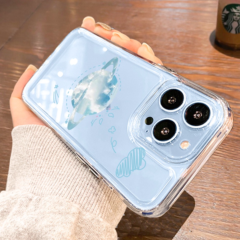 Ốp lưng iphone Ốp điện thoại SUNTAIHO silicon trong suốt hình đám mây thích hợp cho iPhone 11 Pro 13 12 Pro Max XS Max X XR 7 8 Plus