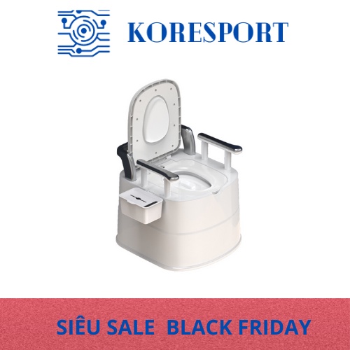 Bồn Cầu Di Động Tiện Lợi Có Tay Vịn Bền Chắc Thiết Kế Thông Minh Hỗ Trợ Tối Đa Cho Người Già Người Bệnh