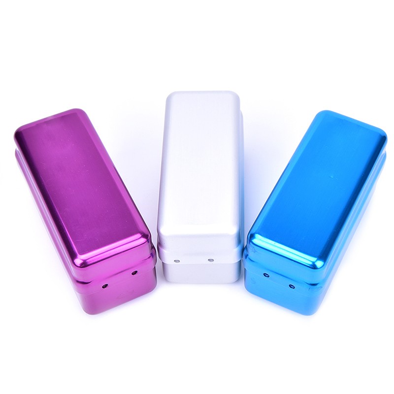 Hộp Khử Trùng Nha Khoa 72 Lỗ Bằng Nhôm Có Giá Đỡ Cho Burs