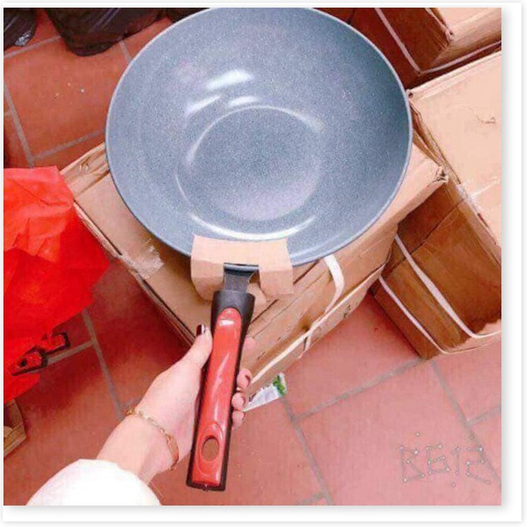 Chảo vân đá ceramic sâu lòng 32cm dùng trên mọi loại bếp