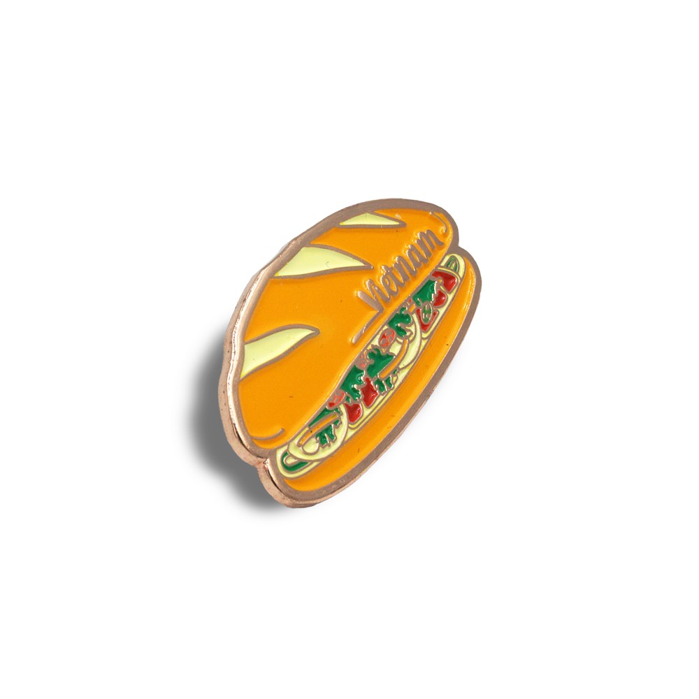 Quà tặng lưu niệm Việt Nam - Enamel Pin - Huy hiệu Bánh mì