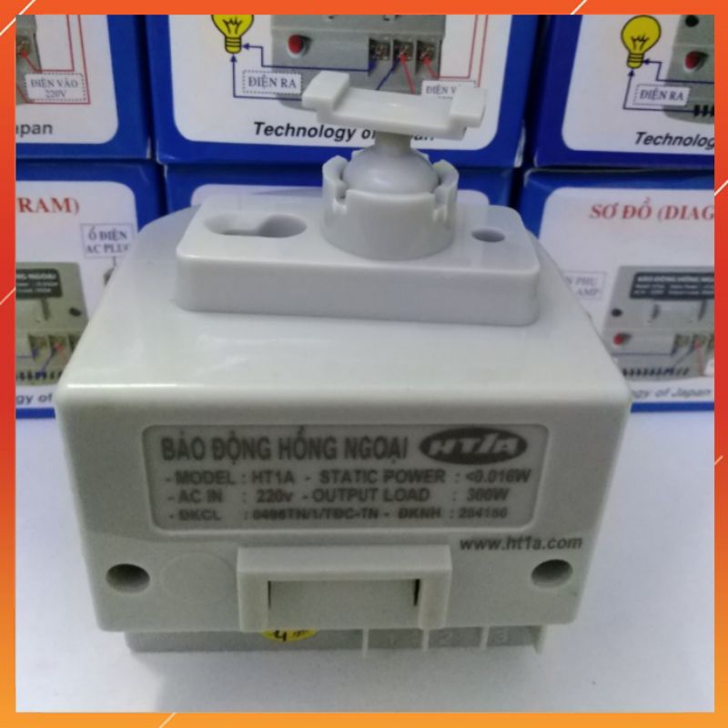 Bộ Báo trộm, Báo Khách hồng ngoại độc lập DECOM HT1A-RM có Remote điều khiển từ xa