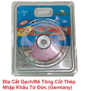 [ChínhHãng]Đĩa cắt bê tông cốt thép, lưỡi cắt gạch 4inch - 105mm cao cấp thương hiệu Đức(Germany)