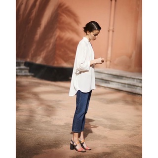Áo sơ mi trắng oversized tay bồng dư xịn