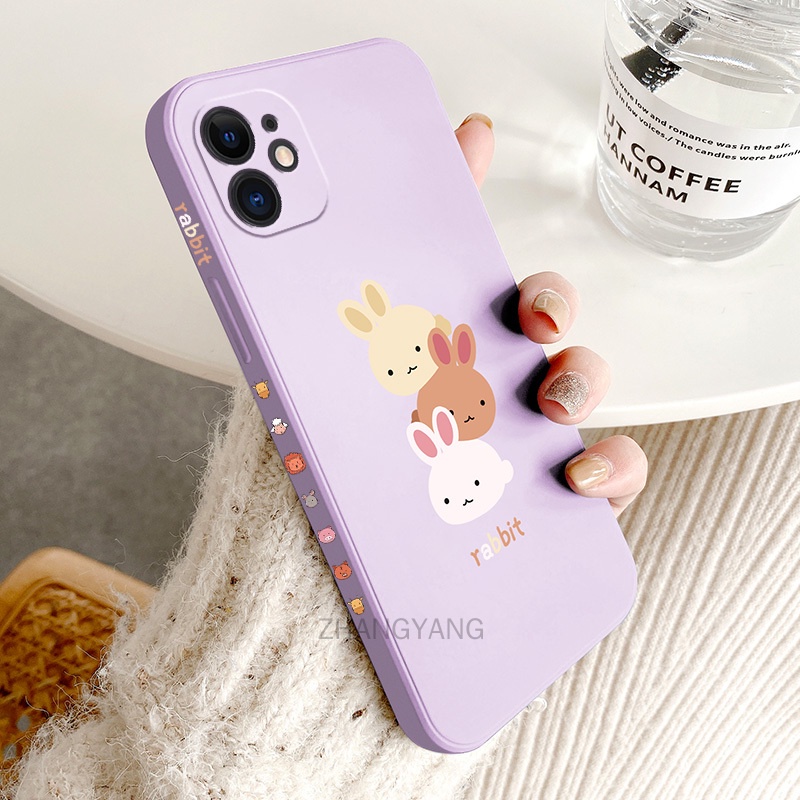 ốp lưng iPhone 11 iPhone 11 pro iPhone 11 pro max Ốp Điện Thoại TPU Silicone Hình Ba Chú Thỏ Đáng Yêu Kèm Dây Đeo Cho iPhone 11 iPhone 11 pro iPhone 11 pro max