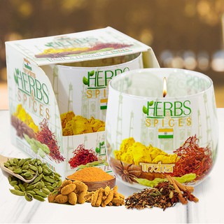 Ly nến thơm tinh dầu bartek herbs & spices 100g qt024480 - hương thảo mộc