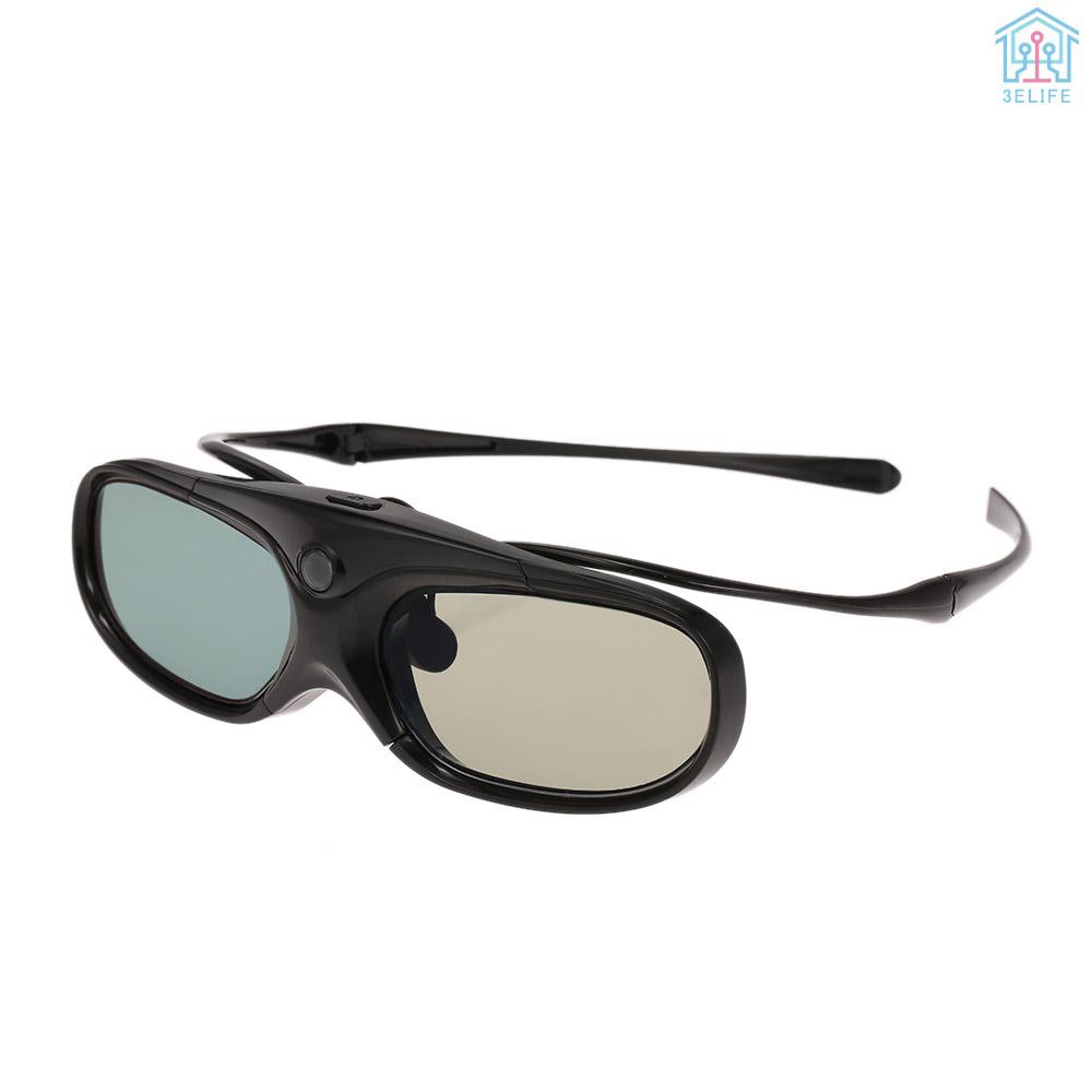 【E&V】G300 Active Shutter 3D Glasses Clip-on Type Compatible with DLP-Link Projector with Detachable Temple Projector with 3D Function Rechargeable 3D