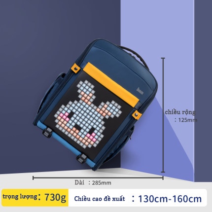 Divoom Backpack-s Pixel pixoo Ba lô nhẹ dung lượng lớn để bảo vệ trẻ nhỏ laptop balo divoom túi balo nam cặp