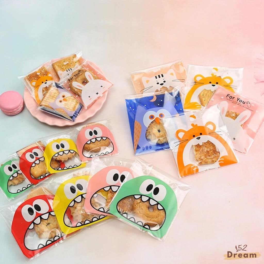 Set 100 Túi 7x7cm ⭐Loại 1⭐ Đựng Bánh Kẹo Hình Dễ Thương