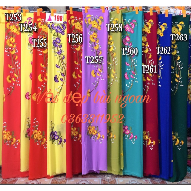 Vải áo dài thêu