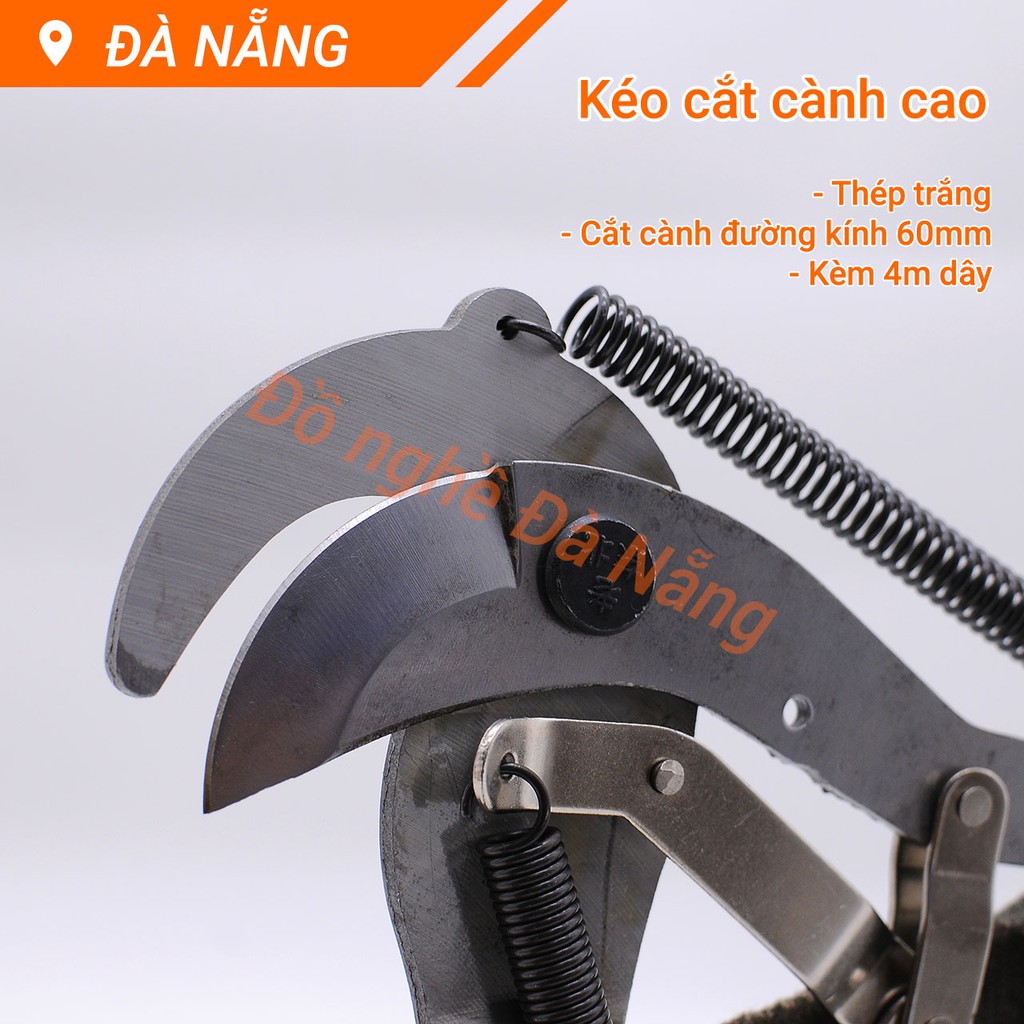 Đầu kéo cắt tỉa cành trên cao, hái quả, hái hoa đa năng thép trắng GT577