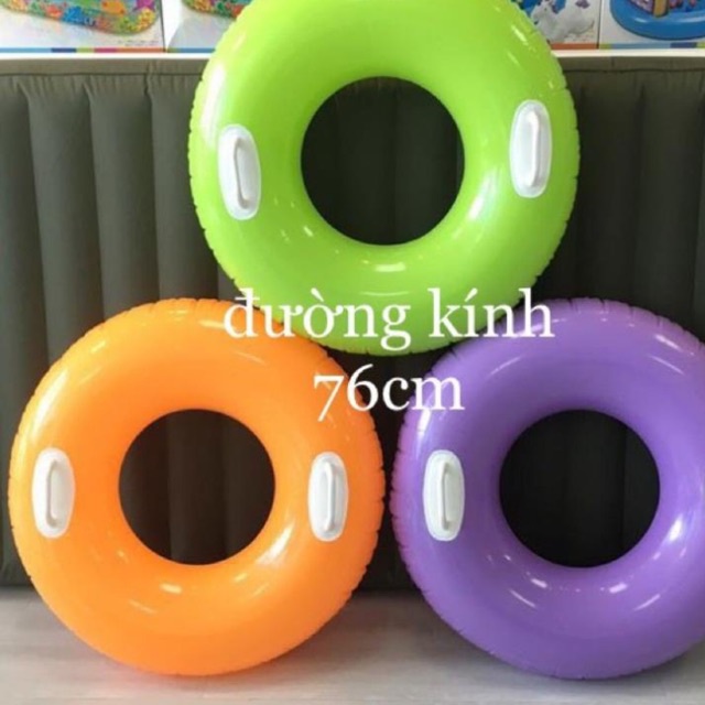 Phao bơi Tròn đk 76cm, có tay cầm cho trẻ em và người lớn- QUYENSPORTS