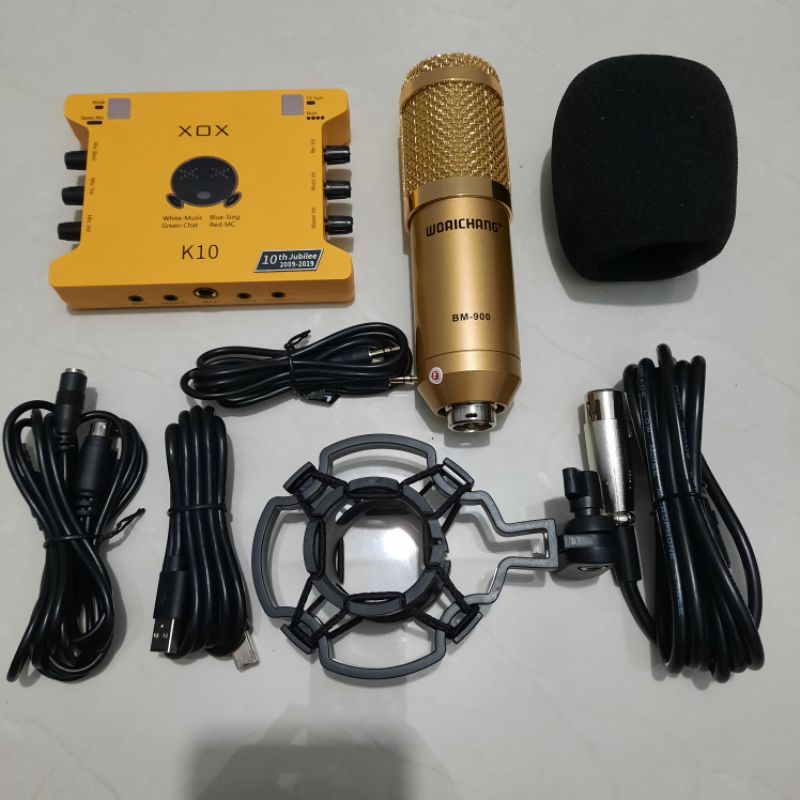 Combo thu âm livestream K10 XOX 2020 và BM900 Woaichang đơn giản âm thanh chuẩn