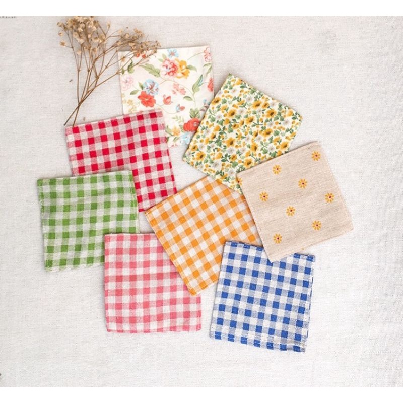 Lót cốc/ lót ly decor phong cách Vintage vải canvas