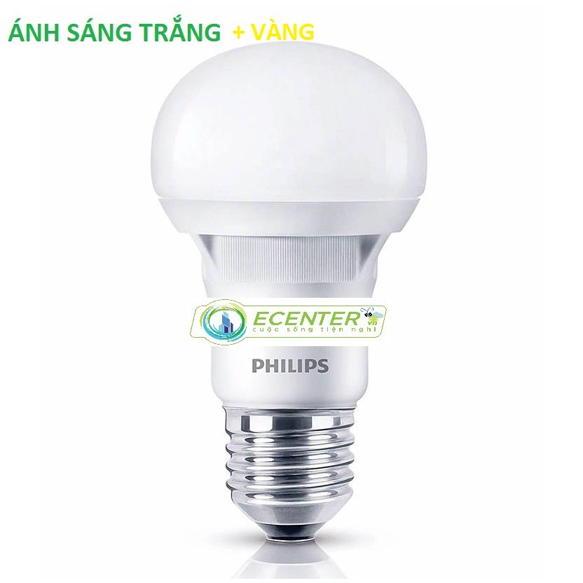 Bóng LED Bulb Philips Essential 7W E27 ( Ánh sáng trắng + vàng )