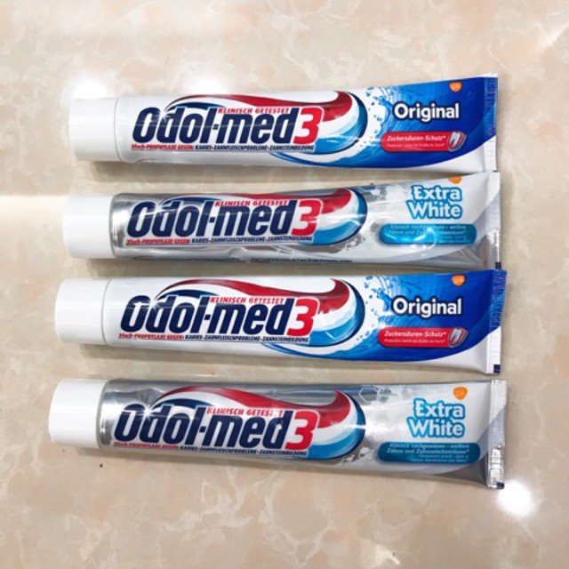 Kem Đánh Răng ODOL MED 3 ORIGINAL & EXTRA WHITE Hàng Đức Chuẩn