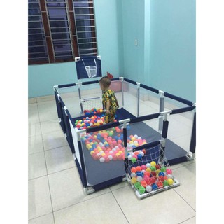 [Tổng kho] Quây bóng khung inox hình chữ nhật có rổ + 10 bóng Global