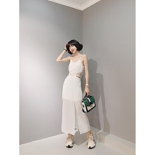 Maxi hở lưng khoét eo