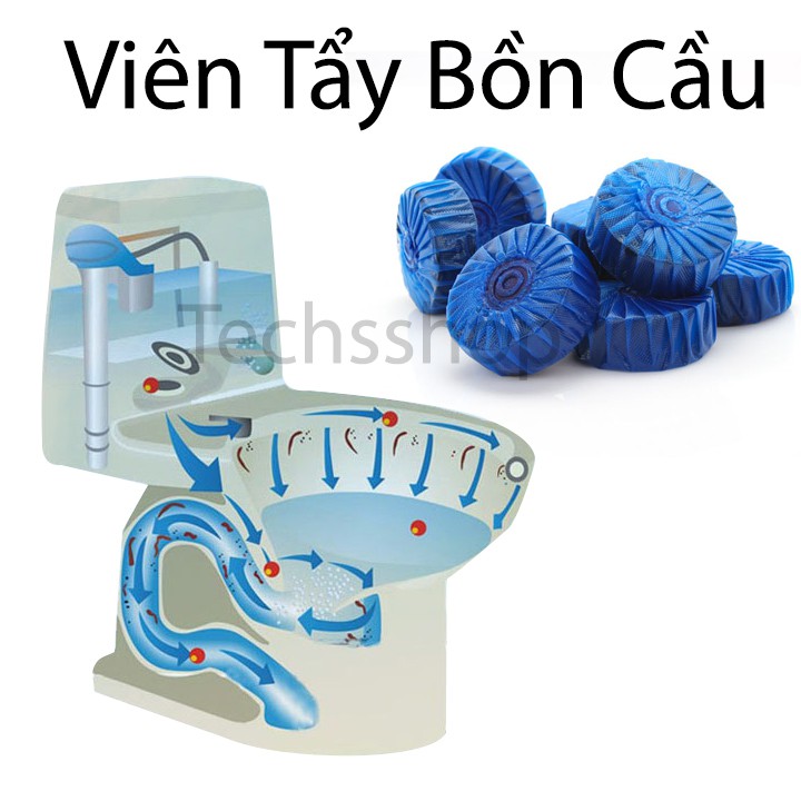 Viên nén tẩy bồn cầu - Bịch 10 viên nén bồn cầu - Khử mùi bồn cầu