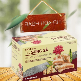 Trà LadoActiso gừng sả hộp 40g