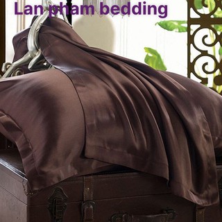 Drap Giường Ga Giường Lẻ Phi Lụa Mát,Mềm,Mịn Lan Pham Bedding - Nâu Socola