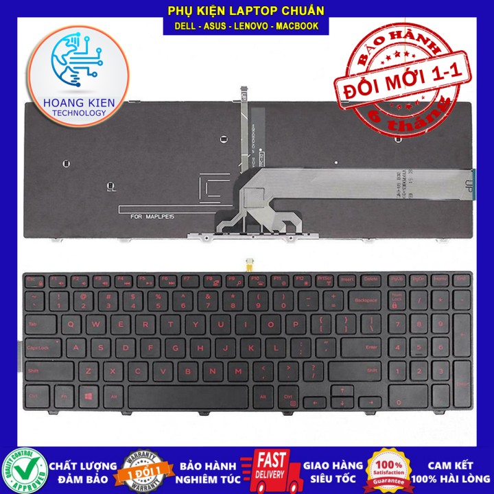 Bàn phím dành cho Laptop Dell Inspiron Gaming 15-7559 LED đỏ