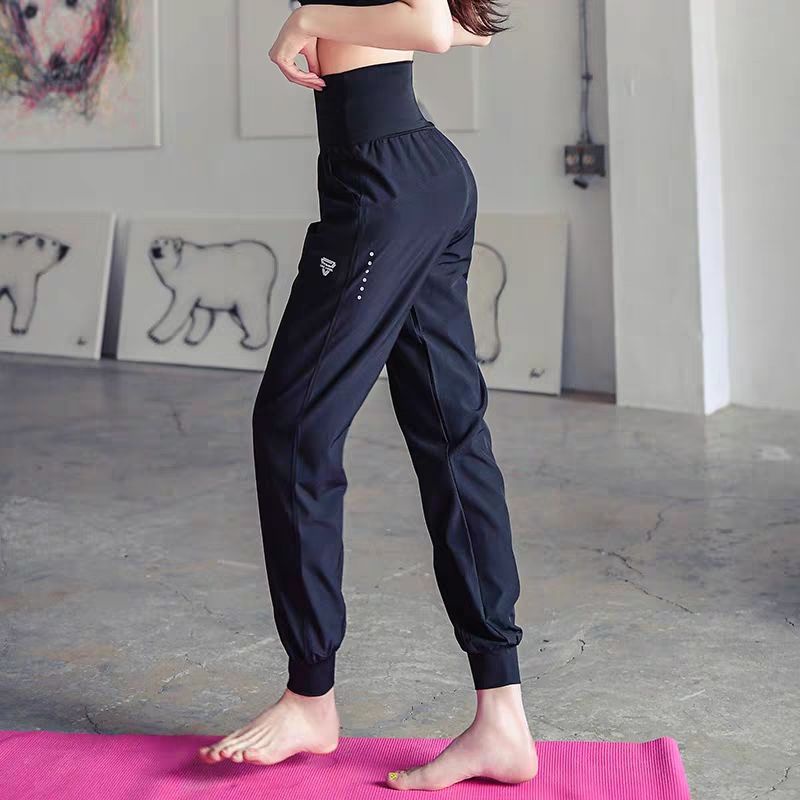 ㍿❄Quần yoga thể thao chuyên nghiệp mùa xuân và hè của phụ nữ tập gym cạp cao âu ống rộng mỏng nhanh khô phần