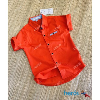 (HÀNG NHẬP KHẨU) ÁO SƠ MI TRẺ EM COTTON TAY NGẮN