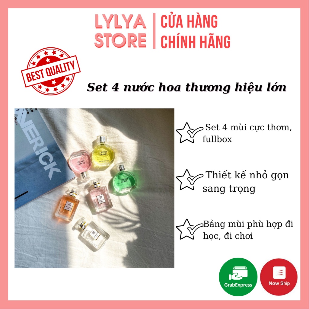 ✉☾♠Mẫu nước hoa chính hãng thương hiệu lớn Bộ hộp quà phiên bản Q kéo dài trong 72 giờ, bột cacao nữ đáp ứng Lylya Store