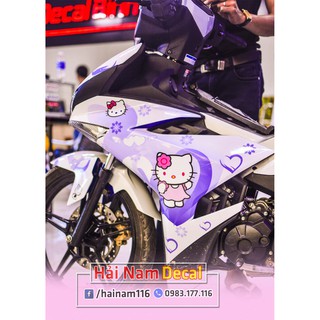 Tem Trùm Exciter 150 Trắng Tím HelloKitty