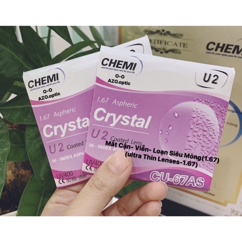 TRÒNG KÍNH CẬN LOẠN CHEMI CHỐNG ÁNH SÁNG XANH, CHỐNG TIA UV, CHỐNG XƯỚC, CHỐNG BÁM HƠI NƯỚC,...