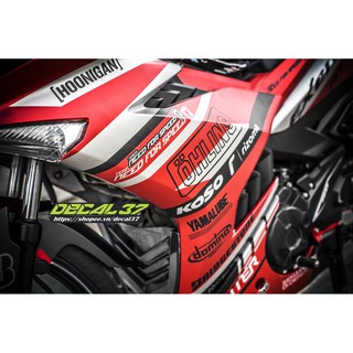 Tem Trùm Exciter 150 Ohlins đỏ đen