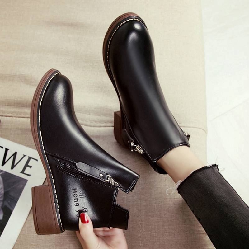 Giày boot IELGY ngắn phong cách Anh kiểu dáng Hàn Quốc Martin dành cho nữ