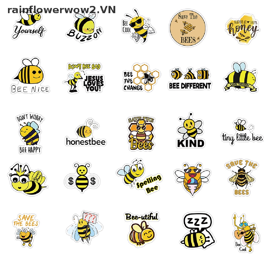 Bộ 50 Miếng Dán Bình Nước Vinyl Chống Thấm Nước