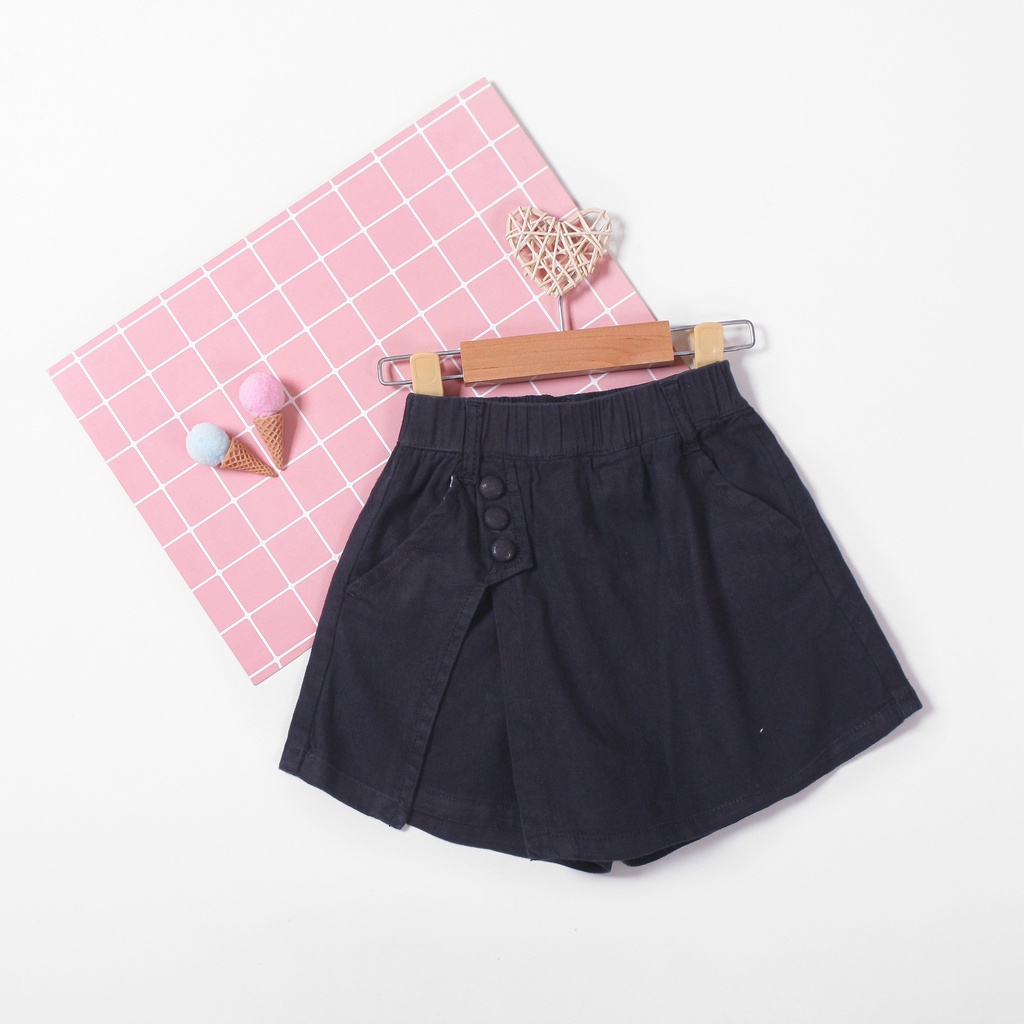 2209.QUẦN VÁY LINEN 3 NÚT TRƠN