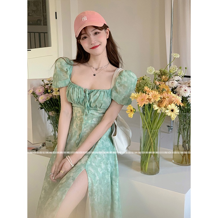 váy xanh bơ sexy đầm hở lưng đầm bigsize nữ đầm tay phồng váy đi biển đầm dài đầm nữ váy xẻ tà váy hoa nhí vintage đầm đi tiệc váy tiểu thư sang chảnh